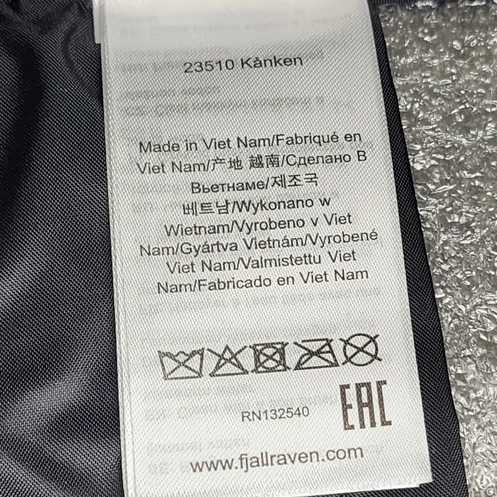 Fjallraven Kanke Water Resistant Black Travel School 13